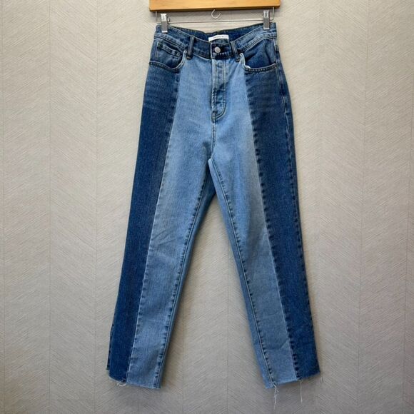 Pacsun High Rise Straight Medium Wash two tone Jeans Size 26 - Picture 8 of 9